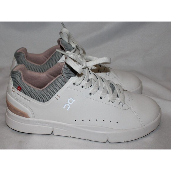 On Shoes - On Cloud Roger Advantage Women's Tennis Athletic Sneakers White Rose Hips